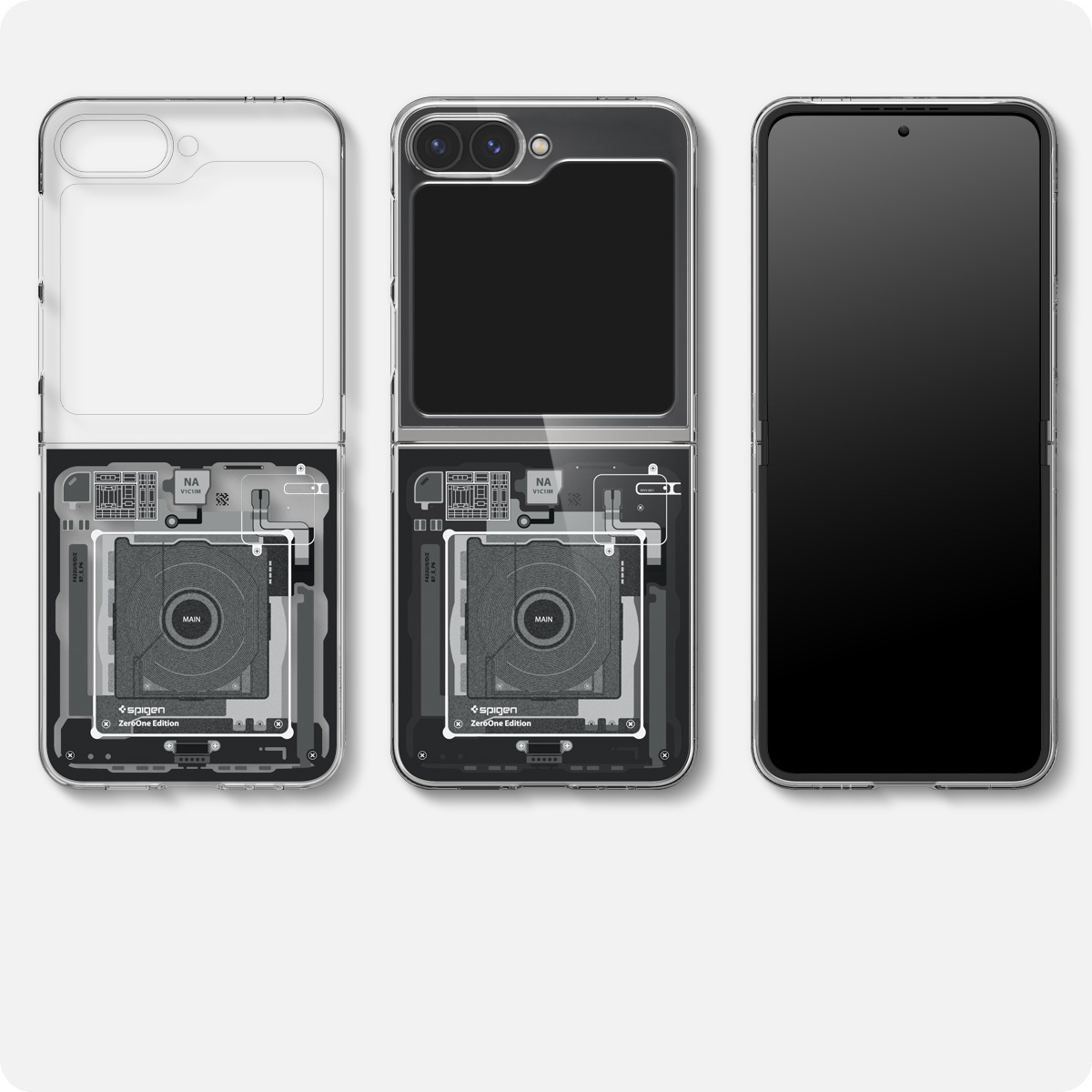 Etui Spigen Air Skin do Galaxy Z Flip6, przezroczysto-szare (Zero One)